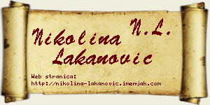Nikolina Lakanović vizit kartica
